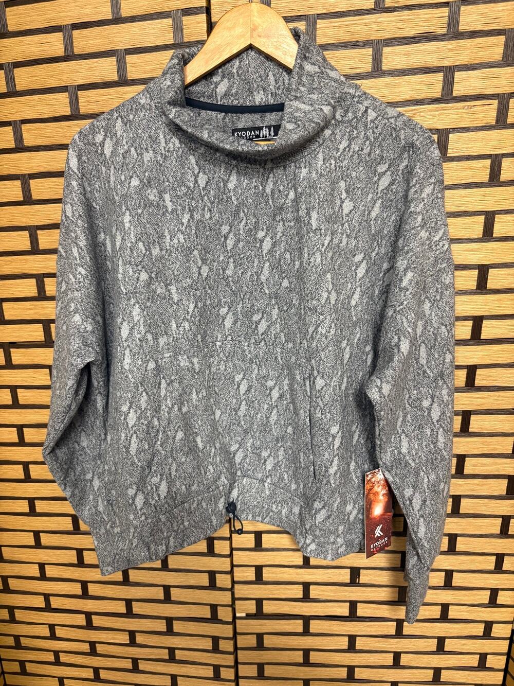 Kyodan Gray Cowl Neck Sweatshirt Size XL